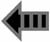 A left-pointing arrow icon with a gray border and three black vertical bars, transitioning through yellow highlights on the rightmost bar and arrowhead.