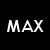 Pixelated text arranged in a on dark backgrounds, forming the phrase "MAX IS THE SEX TO MY PANTS" with white letters and black outlines
