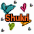 Pixelated buddy icon with names Shukri, Kaleigh, Melissa, and Roselle over heart patterns and a 'best freakin friends' message.