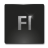 Static square icon with dark gray background and light gray border, featuring large pixelated 'Fl' text in center.
