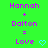 Green background with purple text 'Hannah + Dalton = Love' and a heart symbol, where the heart changes from light blue to cyan.
