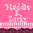 Pixelated pink background with white text 'Maddie K Sacks' repeated across multiple , bordered by dark purple and white decorative patterns