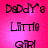 A static image with a pink gradient background displaying the text "Daddy's Little Girl" in black pixelated font across four