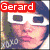 Six distinct pixelated portraits with overlaid red text labels, arranged in a two- on a dark background
