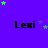 Purple background with repeated 'Lexi' text and scattered green and purple stars in a pattern