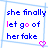 A 5x5 contact sheet of animated frames showing a pixelated text-based icon with blue and pink lettering on white backgrounds, featuring repeated phrases about emotional vulnerability and self-acceptance.