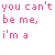 Pink pixelated text repeats 'you can't be me, i'm a' with evolving rockstar terms on white background.