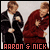 25 pixelated frames showing two people in red and black jackets with 'AARON & NICK' text at the bottom, displaying sequential motion changes
