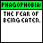 A 4x4 contact sheet of a pixel art animation showing the progressive consumption of a sandwich, with text reading "PHAGOPHOBIA: THE FEAR OF BEING EATEN." at the top of each frame and an additional frame containing "*EURF*" at the bottom left.