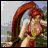 Animated contact sheet of a female character with long red hair in various poses, wearing a revealing pink outfit against an outdoor background.