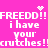 Pixelated text on bright pink background with repeated phrases and small decorative elements.