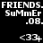 Static black-and-white pixel art displays repeated text and symbols across three , with subtle variations in the symbol's lower-right corner