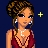 Pixel art of a woman in red dress with yellow stars on dark blue background, text repeating 'I dont believe in miracles' and 'RELY on them'
