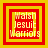 Four identical pixelated icons arranged in a , each featuring layered red and yellow squares with "Walsh Jesuit Warriors" text