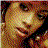 A 48x48 pixel buddy icon featuring a close-up of a woman's face on the left and text elements on red backgrounds, arranged in a contact sheet layout with visible animation frames.