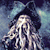 Pixelated image of a figure with long dark hair and light-colored clothing against a blue-gray background with light patches.