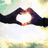 Animated sequence showing hands forming a heart, peace sign with 'PEACE' text, kissing silhouettes, and a note reading 'I Love You'.