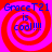 Four identical display a red and pink spiral background with blue text reading "GraceT21 is cool!!!!" in each