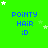 Green background with blue text 'POINTY HAIR :D' repeated in a , white and light green stars scattered across the image