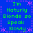 Blue background with green text reading "I'm Naturlly Blonde so Speak Slowly" repeated in a pattern, bordered by pink dashed lines and asterisks