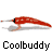 Two animated frames of a red chili pepper character in different poses on a white background with gray transparency effects.