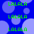 Green text 'LALALA' repeated across a blue background with light purple circles, no visible animation changes between observations.