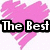 Six pink heart shapes with black text reading "The Best Thing About Me Is... You <3" on a white background.