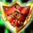 Pixelated red heart-shaped icon with yellow and green border, adjacent to black background with white text 'Anime IM' and 'COM'