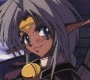 Six anime-style character portraits arranged in a , each with distinct hair colors and expressions, including silver, red, black, blue, and brown hair, and various facial expressions from neutral to smiling