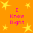 Orange background with yellow stars and pink text reading "I Know Right" in four quadrants.