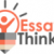 Pixelated orange and gray logo with 'Esso Think' text, featuring a stylized human figure with outstretched arms inside a circular outline.