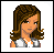 A 3x3 contact sheet of pixel art frames showing a cartoon woman, partial body, Eiffel Tower, and blue/gray letters spelling "CUTIE" with some frame variations.