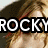 Two side-by-side pixelated images of women with overlaid text: 'ROCKY' on the left and 'girls' on the right.