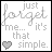 identical square displays the phrase "just forget me... it's that simple." with a small heart symbol below, all in light gray text on white background