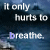 Static image of text over a blurred background with subtle animation changes in the word 'breathe.'