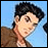 Pixelated image of a person with dark hair and light skin against a blue background, next to black with white text "AnimeIM" and "com"