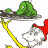 Animated icon features a green hat, red bow tie, and yellow pipe on white background with dark gray platform; right side displays 'OriginalIcons.com' in bright green text on dark green backdrop.