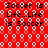 Red background with white circular patterns and repeated black text reading "Soccer is Life...Life is Soccer" in four distinct sections.