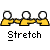 Animated contact sheet showing two frames of a pixel art buddy icon with yellow stick figures and text elements on gray background.