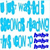 blue and white pixelated text characters with a single dark blue vertical bar in the center, arranged in three on a light background