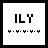 Animated contact sheet of a 48x48 pixel buddy icon showing sequential frame changes in text and small symbols.