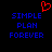 Red pixelated heart symbol above blue text reading 'SIMPLE PLAN FOREVER' on black background.