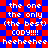 Pixelated text on a red and blue checkered background with repeated phrases including "the one," "the only," (the best), CODY!!!, heeeheee.