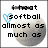 Pixelated icon with soft gray sphere, blue heart outline, and text fragments including 'Softball' and 'RE O'S'
