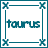Pixel art contact sheet of a Taurus zodiac-themed animated buddy icon showing six frames with a blonde character in various poses and partial views.