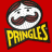 A 48x48 pixel animated contact sheet showing three frames of a Pringles-themed buddy icon with text and mascot elements on red, pink, white, and gray backgrounds.