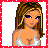 Pixel art contact sheet showing four frames of an animated icon featuring a cartoon woman in various poses with visible text "im hot!" and red border.