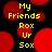 Static image with yellow text on black background featuring red circular shapes and repeated phrases.