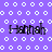 Purple background with white circular patterns and four instances of the name 'Hannah' in black pixelated text.