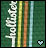 Animated icon with green background, vertical stripes in yellow, orange, and light blue, white cursive text on left, and a heart symbol changing color.